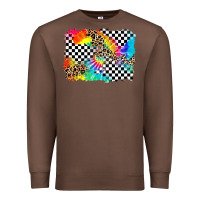 Chestnut race leopard tie dye background Premium Sweatshirt - Zillion Design Studio