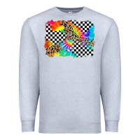 Heather Grey race leopard tie dye background Premium Sweatshirt - Zillion Design Studio