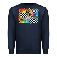 Navy race leopard tie dye background Premium Sweatshirt - Zillion Design Studio