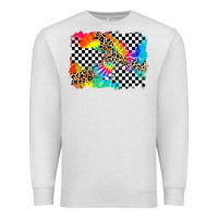 Oatmeal Heather race leopard tie dye background Premium Sweatshirt - Zillion Design Studio