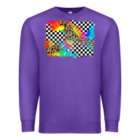 Purple race leopard tie dye background Premium Sweatshirt - Zillion Design Studio
