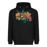 Black less people more dogs paw zillion Heavyweight Hoodie - Zillion Design Studio