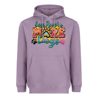 Lavender less people more dogs paw zillion Heavyweight Hoodie - Zillion Design Studio