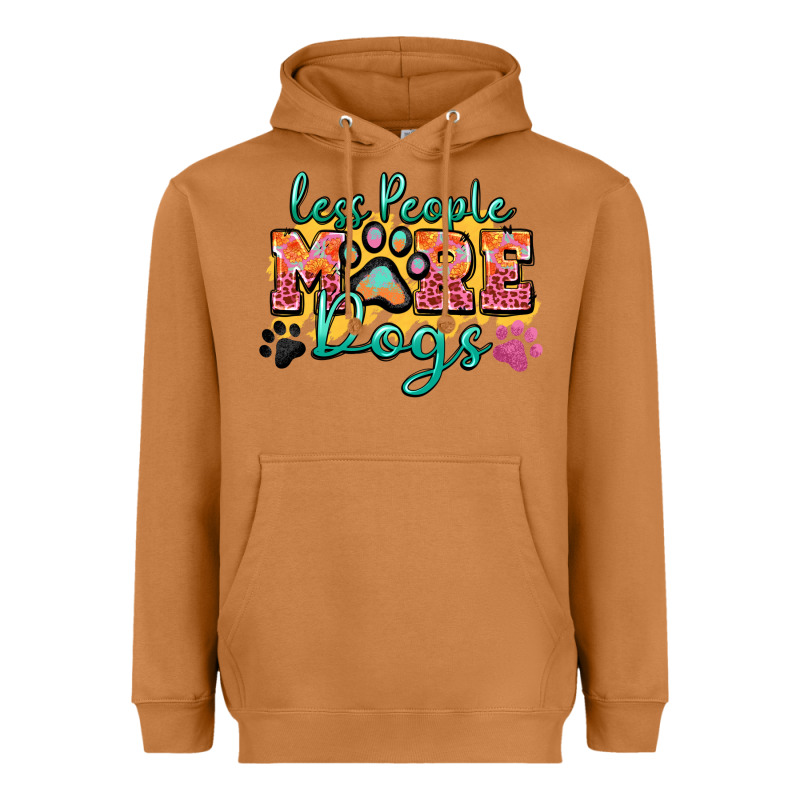Less People More Dogs Paw Zillion Heavyweight Hoodie by Zillion Design Studio | Teevron