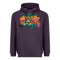 Plum less people more dogs paw zillion Heavyweight Hoodie - Zillion Design Studio