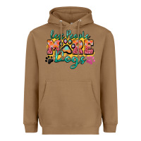 Toasted Coconut less people more dogs paw zillion Heavyweight Hoodie - Zillion Design Studio