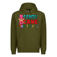 Army Green candy cane and pink nutcracker ado Premium Hoodie - AdoDesignShop