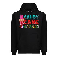 Black candy cane and pink nutcracker ado Premium Hoodie - AdoDesignShop