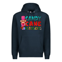Navy candy cane and pink nutcracker ado Premium Hoodie - AdoDesignShop