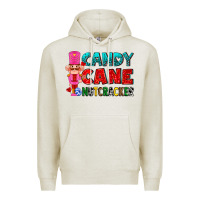 Oatmeal Heather candy cane and pink nutcracker ado Premium Hoodie - AdoDesignShop