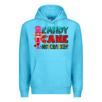 Ocean Blue candy cane and pink nutcracker ado Premium Hoodie - AdoDesignShop
