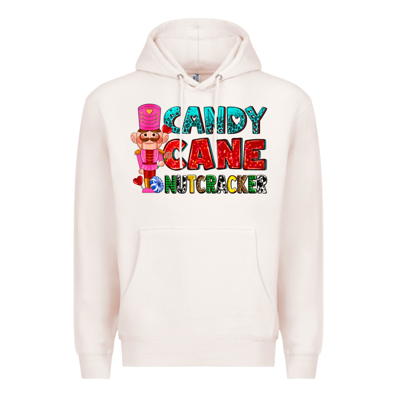 Candy Cane And Pink Nutcracker Ado Premium Hoodie by AdoDesignShop | Teevron