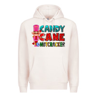 Pale Pink candy cane and pink nutcracker ado Premium Hoodie - AdoDesignShop