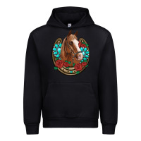 Black western horseshoe horse roses gemstone Urban Hoodie - Artiststas