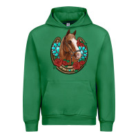 Emerald western horseshoe horse roses gemstone Urban Hoodie - Artiststas