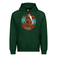 Forest Green western horseshoe horse roses gemstone Urban Hoodie - Artiststas