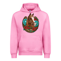 Fuchsia Pink western horseshoe horse roses gemstone Urban Hoodie - Artiststas