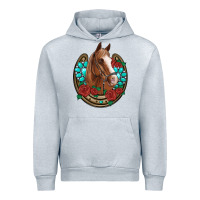 Heather Grey western horseshoe horse roses gemstone Urban Hoodie - Artiststas
