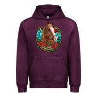 Mauve Wine western horseshoe horse roses gemstone Urban Hoodie - Artiststas