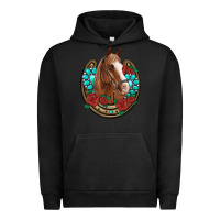 Pigment Black western horseshoe horse roses gemstone Urban Hoodie - Artiststas
