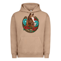 Pigment Burro western horseshoe horse roses gemstone Urban Hoodie - Artiststas