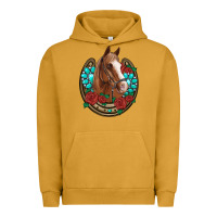 Pigment Peanut Butter western horseshoe horse roses gemstone Urban Hoodie - Artiststas