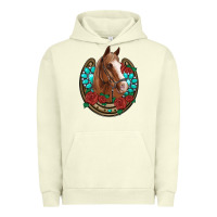 Pigment Pistachio western horseshoe horse roses gemstone Urban Hoodie - Artiststas
