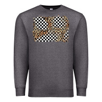 Charcoal Heather race leopard background Premium Sweatshirt - Zillion Design Studio