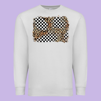 Race Leopard Background Premium Sweatshirt Designed By Zillion Design Studio