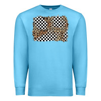 Ocean Blue race leopard background Premium Sweatshirt - Zillion Design Studio
