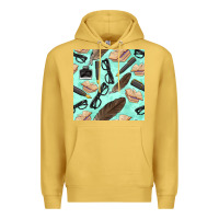 Antique Gold literature seamless pattern Premium Hoodie - BundleAndBundleShop