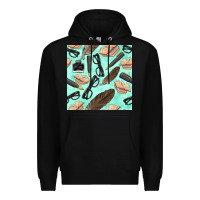Black literature seamless pattern Premium Hoodie - BundleAndBundleShop
