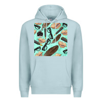Blue Mist literature seamless pattern Premium Hoodie - BundleAndBundleShop