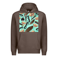 Coffee literature seamless pattern Premium Hoodie - BundleAndBundleShop