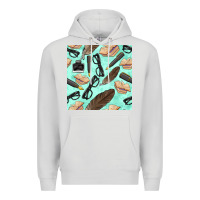 Dove Grey literature seamless pattern Premium Hoodie - BundleAndBundleShop
