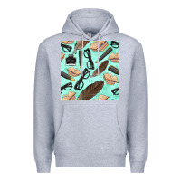 Heather Grey literature seamless pattern Premium Hoodie - BundleAndBundleShop