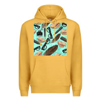Mustard literature seamless pattern Premium Hoodie - BundleAndBundleShop