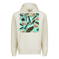 Oatmeal Heather literature seamless pattern Premium Hoodie - BundleAndBundleShop