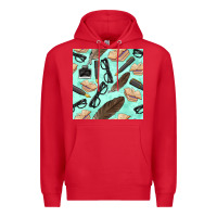 Red literature seamless pattern Premium Hoodie - BundleAndBundleShop