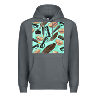 Rock literature seamless pattern Premium Hoodie - BundleAndBundleShop