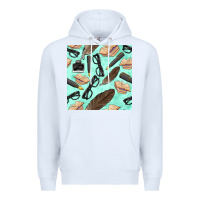 White literature seamless pattern Premium Hoodie - BundleAndBundleShop