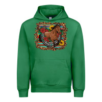 Emerald western horse horseshoe roses sunflowers serape leopard Urban Hoodie - Artiststas