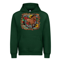 Forest Green western horse horseshoe roses sunflowers serape leopard Urban Hoodie - Artiststas