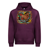 Mauve Wine western horse horseshoe roses sunflowers serape leopard Urban Hoodie - Artiststas