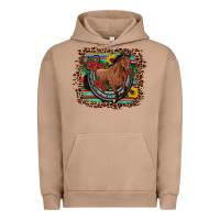 Pigment Burro western horse horseshoe roses sunflowers serape leopard Urban Hoodie - Artiststas