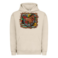 Pigment French Oak western horse horseshoe roses sunflowers serape leopard Urban Hoodie - Artiststas