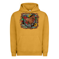 Pigment Peanut Butter western horse horseshoe roses sunflowers serape leopard Urban Hoodie - Artiststas