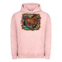Pigment Salmon western horse horseshoe roses sunflowers serape leopard Urban Hoodie - Artiststas