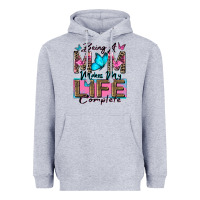 Heather Grey being a mom makes my life complete Heavyweight Hoodie - Zillion Design Studio
