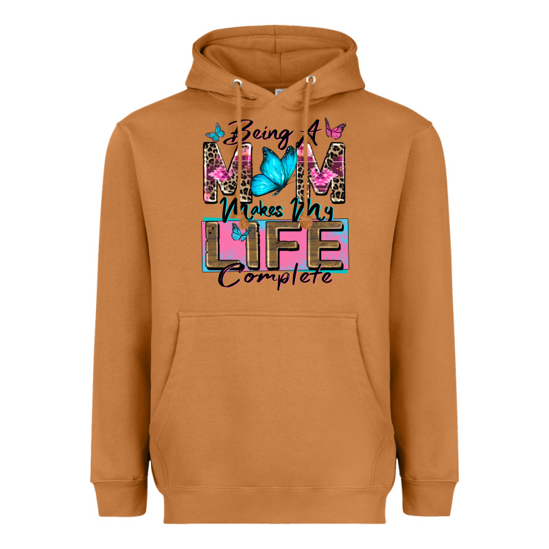 Being A Mom Makes My Life Complete Heavyweight Hoodie by Zillion Design Studio | Teevron